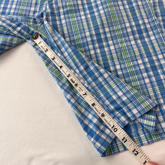 Vineyard Vines Blue & Green Plaid Club Shorts Men's size 30x10 - Picture 3 of 8